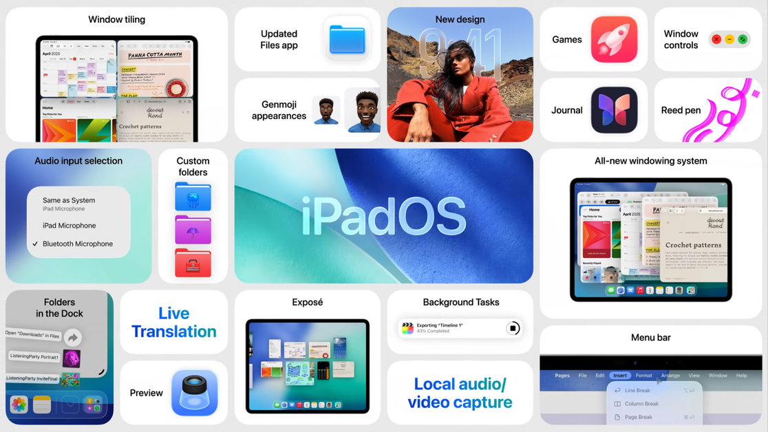การเปลี่ยนแปลงใหญ่, iPad, iPadOS 26, หน้าฤดูใบไม้ร่วง
