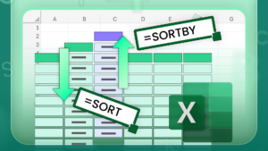 SORT, SORTBY, Microsoft Excel, เปรียบเทียบ, การใช้งาน