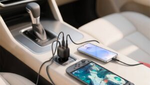 Belkin, ที่ชาร์จ, แบบยืดหด, หลายอุปกรณ์, รถยนต์