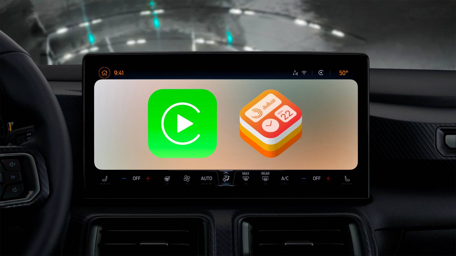 เพิ่มวิดเจ็ต CarPlay บนหน้าปัดรถ